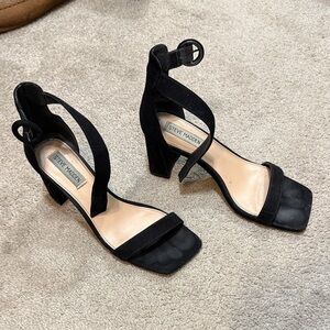 Steve Madden Black Strappy Heels